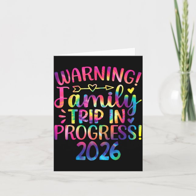 Tarjeta Warning Family Trip In Progress 2026  (Anverso)