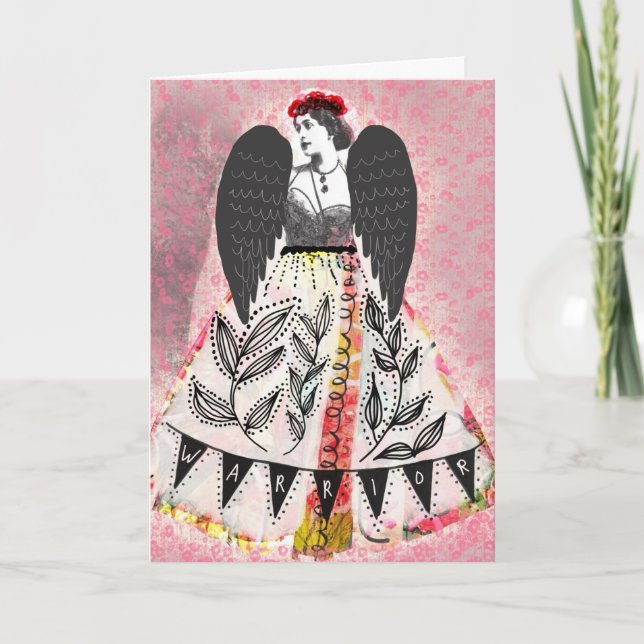 Tarjeta Warrior, blank card, artwork by Lisa Casineau (Anverso)