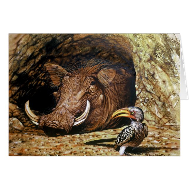 Tarjeta Warthog & Hornbill (Anverso (Horizontal))
