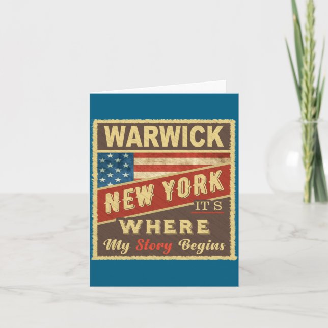 Tarjeta Warwick Ny Its Where My Story Begins  (Anverso)