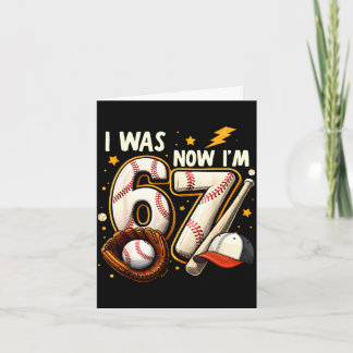 Tarjeta Was 6 7 birthday boy baseball funny 6 7 meme kids