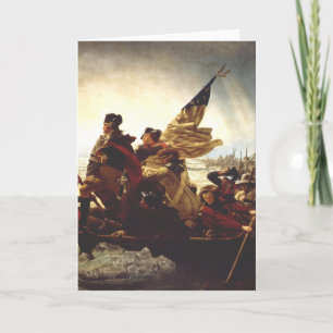 Tarjeta Washington cruzando el Delaware de Emanuel Leutze