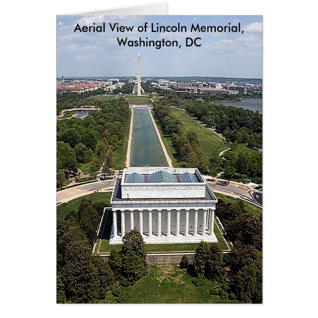 Tarjeta Washington DC de la vista aérea Lincoln Me (Frente)