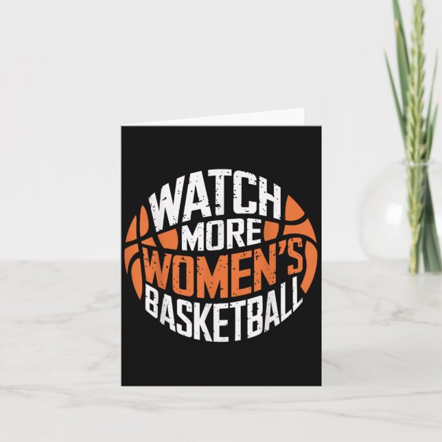 Tarjeta Watch More Women’s Basketball Bold Motivational  (Anverso)