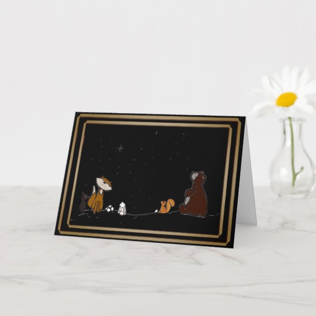 Tarjeta Watching under the same Stars Folded Greeting Card (Planta pequeña)