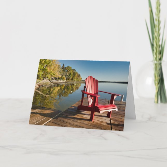 Tarjeta Water | Adirondack Chair at the Lake (Anverso)