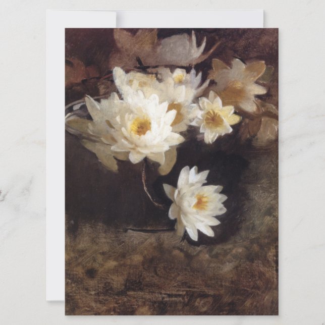 Tarjeta Water Lilies (por Abbott Henderson Thayer) (Anverso)