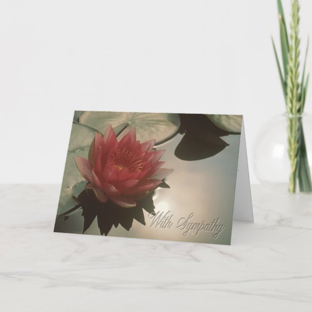 Tarjeta Water Lily Condolence Card (Anverso)