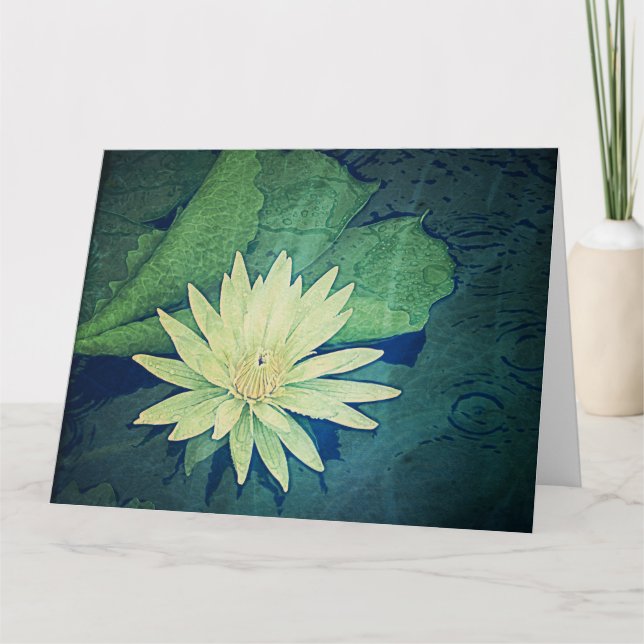 Tarjeta Water Lily Lilies Flowers PERSONALIZADO Big Birthd (Anverso)