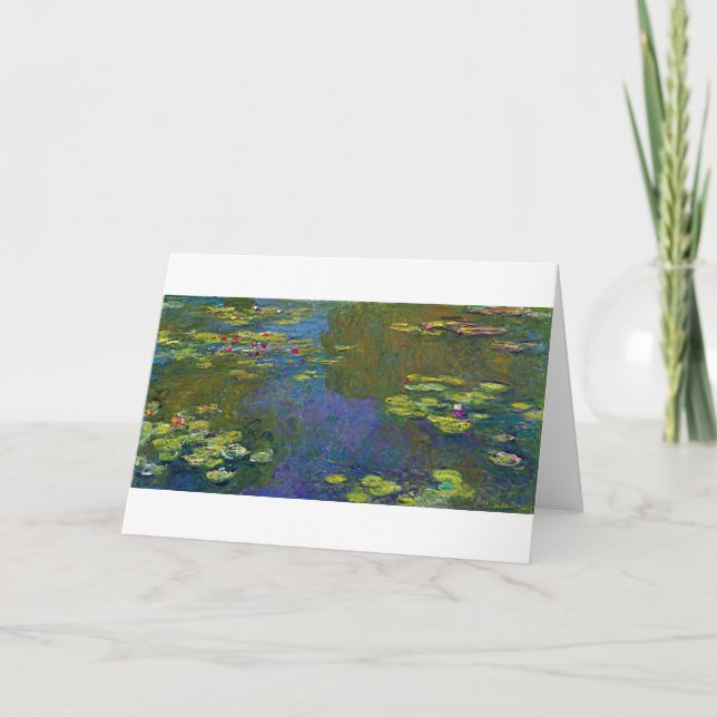 Tarjeta Water Lily Pond en Giverny, Claude Monet (Anverso)