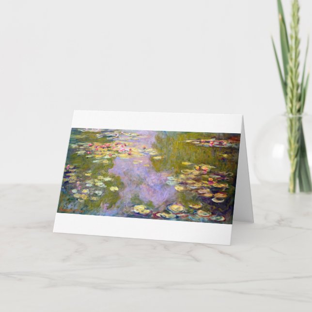 Tarjeta Water Lily Pond en Giverny, Claude Monet (Anverso)