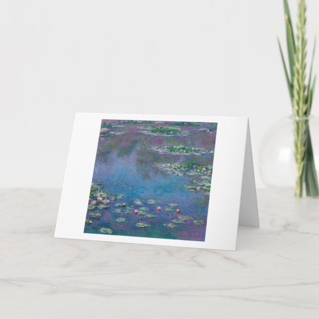 Tarjeta Water Lily Pond, Monet (Anverso)