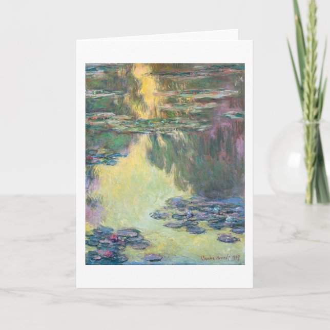 Tarjeta Water Lily Pond, Monet (Anverso)
