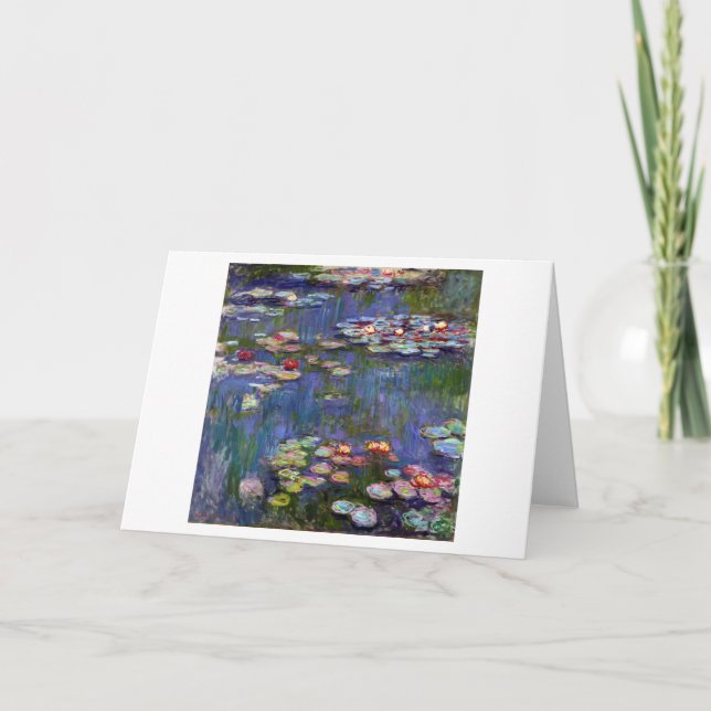Tarjeta Water Lily Pond, Monet (Anverso)