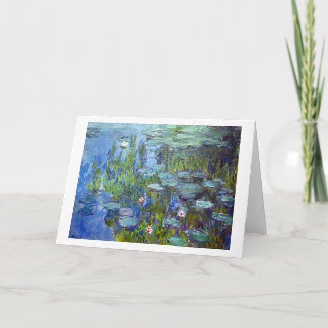 Tarjeta Water Lily Pond, Monet (Anverso)