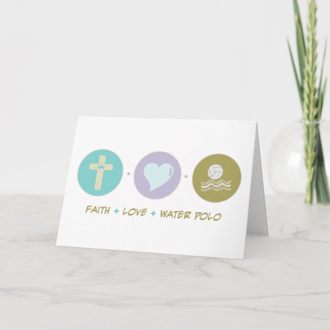 Tarjeta Water polo del amor de la fe (Anverso)