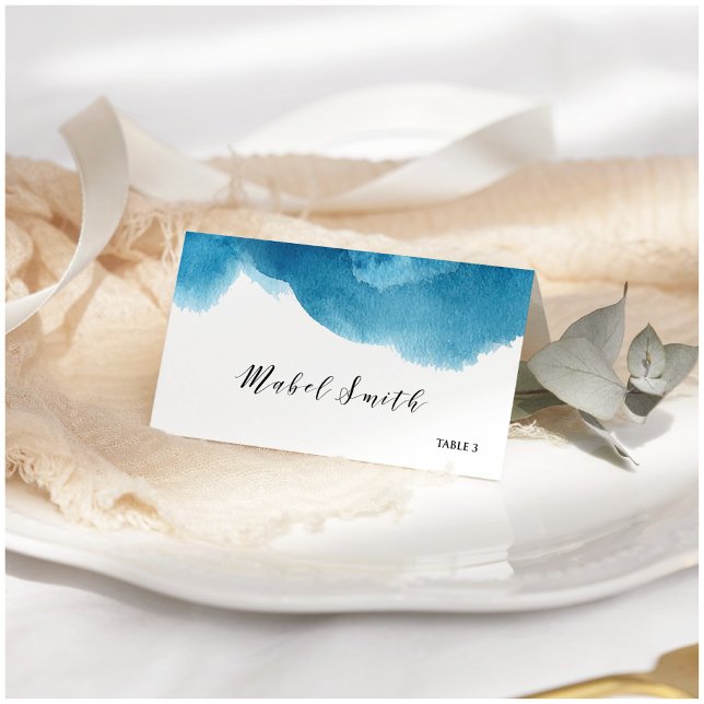Tarjeta Watercolor Blue Wash Place (Subido por el creador)