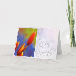 Tarjeta Watercolor Buds-Sympathy
