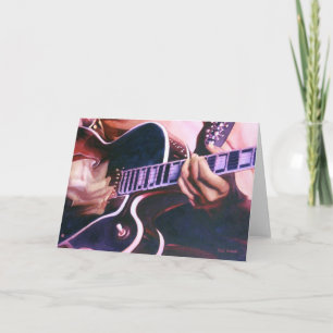 Tarjeta Watercolor del guitarrista "Virtuoso"