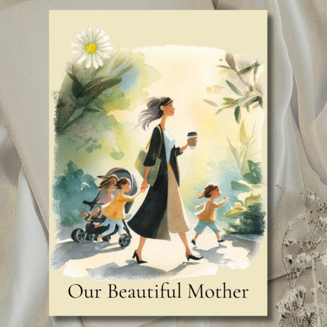 Tarjeta Watercolor Elegant Mom - Mother's Day card (Subido por el creador)