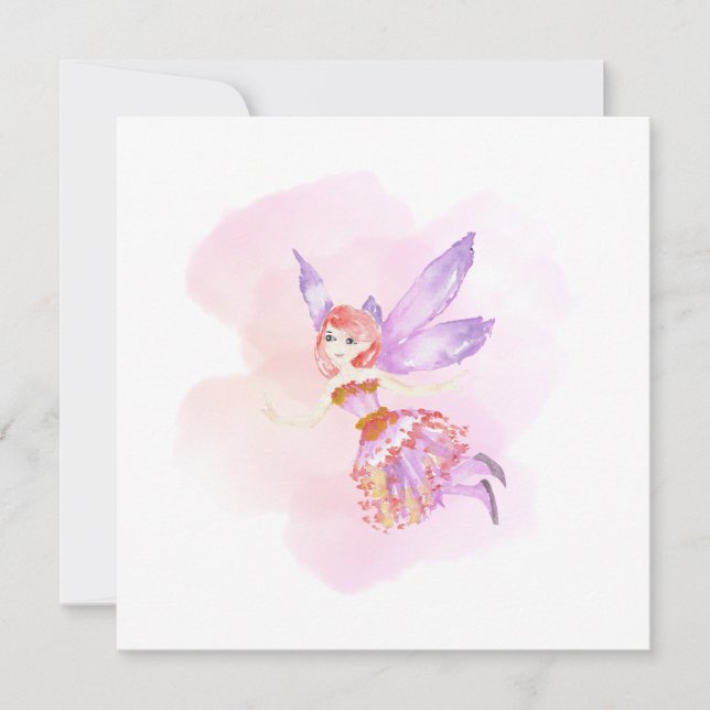 Tarjeta "Watercolor Fairy" (Anverso)