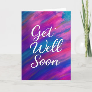 Tarjeta Watercolor Get Well Soon