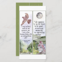Watercolor Jane Eyre Book Cita Marcador de aves