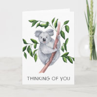 Watercolor Koala Piensa En Ti