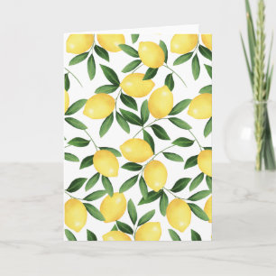 TARJETA WATERCOLOR LEMONS