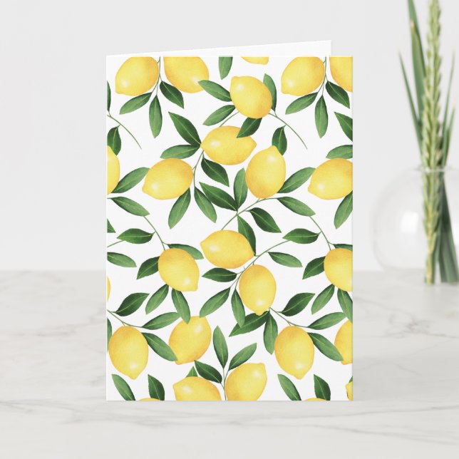 TARJETA WATERCOLOR LEMONS (Anverso)