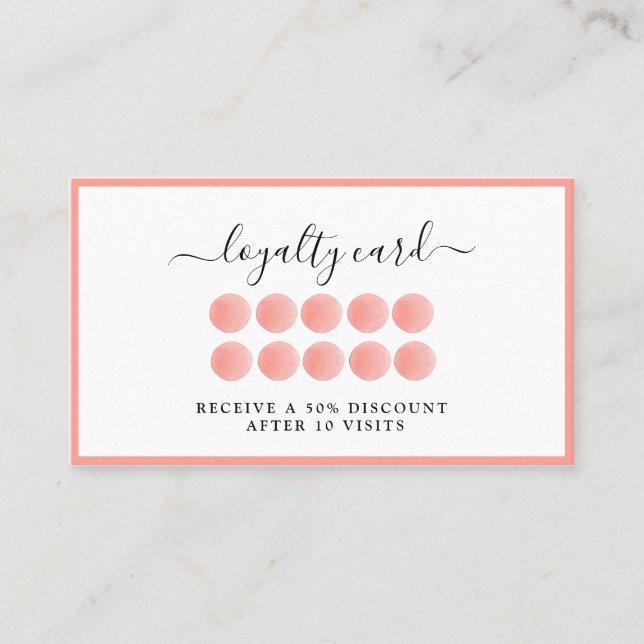 Tarjeta Watercolor Loyalität 10 (Anverso)