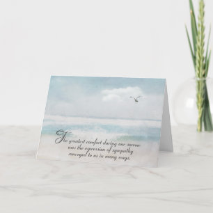 Tarjeta Watercolor Ocean Sympathy Gracias