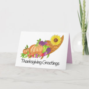 Tarjeta Watercolor otoño Harvest Acción de Gracias