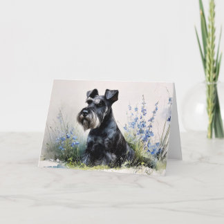 Tarjeta Watercolor Schnauzer