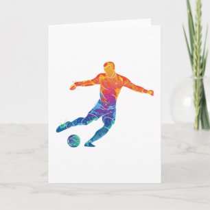 Tarjeta Watercolor Soccer