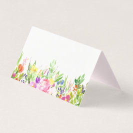 Tarjeta Watercolor Spring Blooms Floral Place Cards