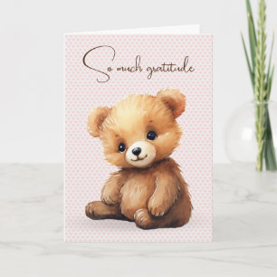 Tarjeta Watercolor Teddy Bear Friendship