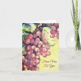Tarjeta Watercolor Vineyard Grapes 