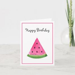 Tarjeta Watercolor Watermelon Wedge