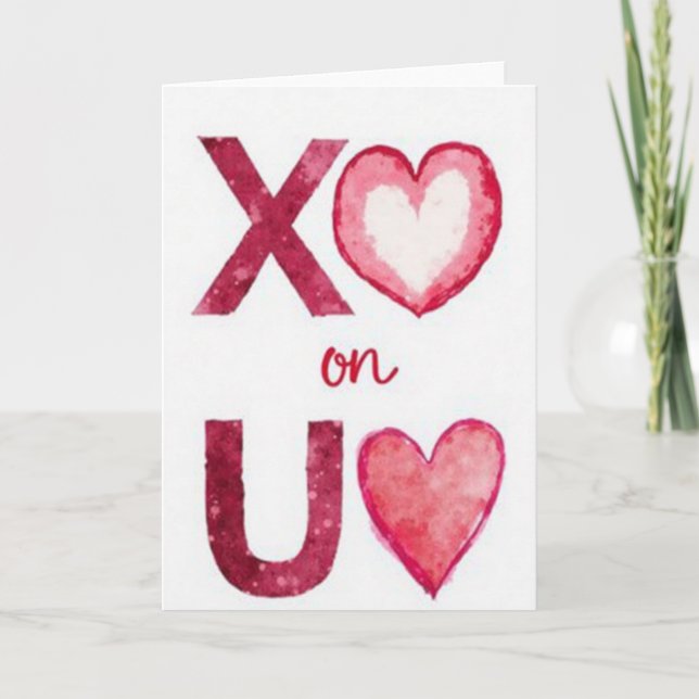 Tarjeta Watercolor Xoxo You Card (Anverso)