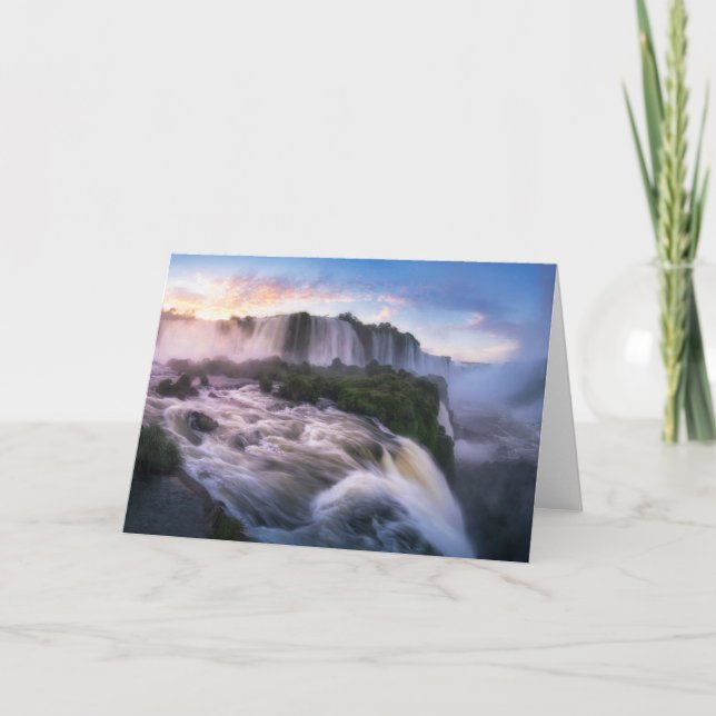 Tarjeta Waterfalls | Iguazu Waterfall, Brazil (Anverso)
