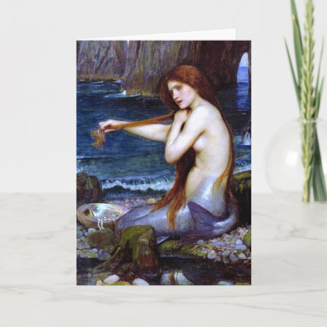 Tarjeta Waterhouse: La sirena (Anverso)
