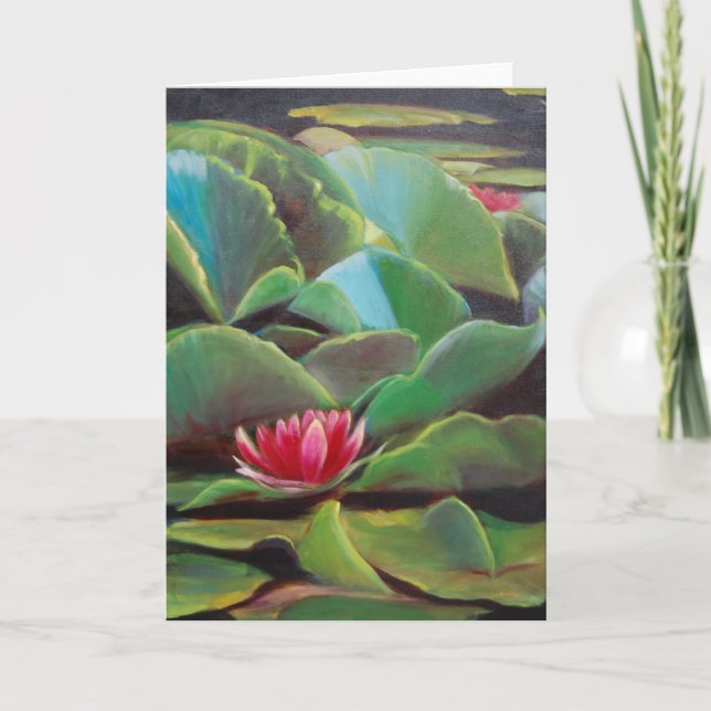 Tarjeta waterlilies (Anverso)