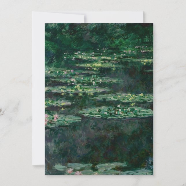 Tarjeta Waterlilies (Claude Monet) (Anverso)