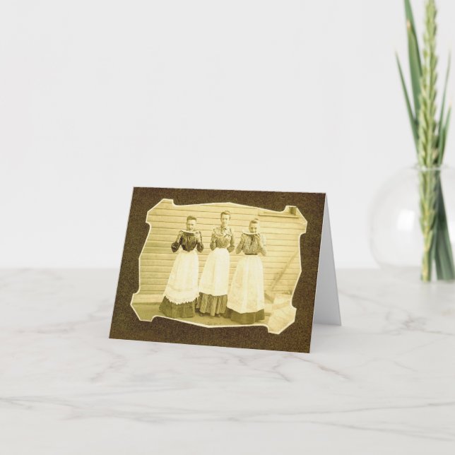 Tarjeta Watermelón y Aprons Vintage Notecard (Anverso)