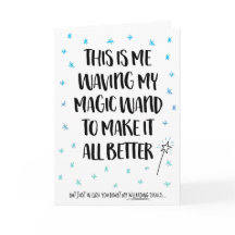 Waving Magic Wand Feen Better Get Well Pronto Card