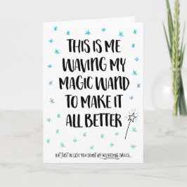 Tarjeta Waving Magic Wand Feen Better Get Well Pronto Card