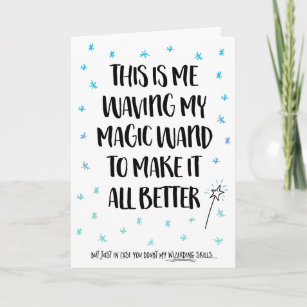 Tarjeta Waving Magic Wand Feen Better Get Well Pronto Card