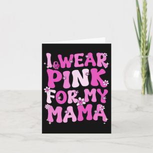 Tarjeta Wavy Groovy, Yo Uso El Rosa Para El Cáncer De Mama
