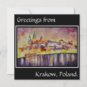 Tarjeta Wawel con pintura EVE, Cracovia, Polonia